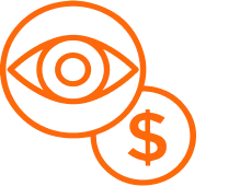 Icon showing transparent mobile app pricing with no hidden charges