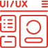 Icon showing mobile apps with user-friendly UI and UX design